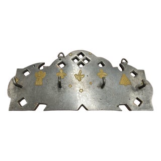 Art Deco Nickel-Plated Brass Coat Rack, 1920s For Sale
