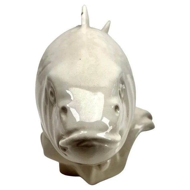 Ceramic Glazed Fish Sculpture, Italy, 1950s For Sale - Image 6 of 11