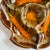 1960s Mid-Century Modern California Pottery Orange & Brown Drip Glaze Divided Serving Dish For Sale - Image 4 of 9