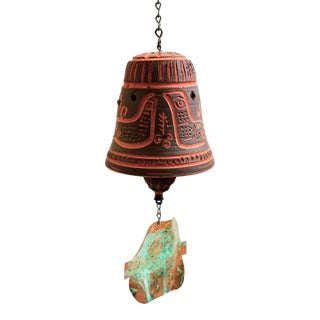 Rose Cabat Pottery Bird Wind Bell For Sale