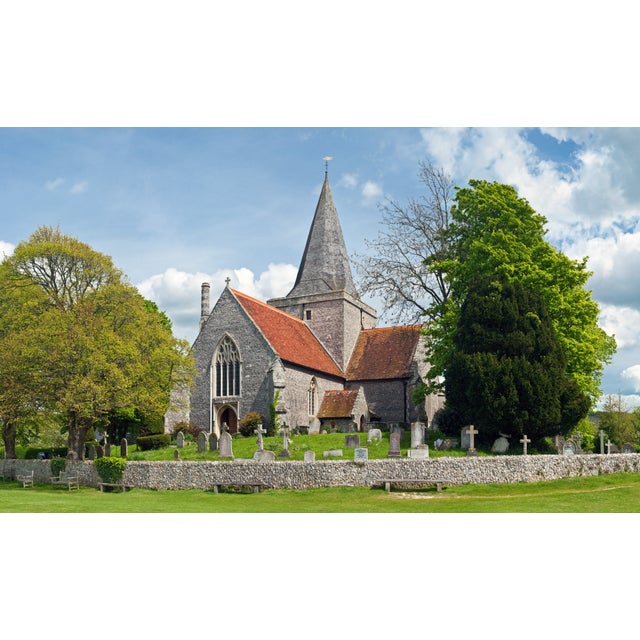 1960s Watercolor; Harold Latham; St. Andrew’s Church, Alfriston, East Sussex, For Sale - Image 10 of 10