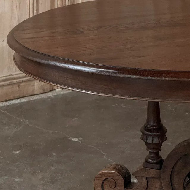 19th Century French Napoleon III Period Grand Oval Center Table For Sale - Image 9 of 14