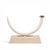 Mid 20th Century Mid Century Faux Elephant Tusk Brass and Travertine Console Table For Sale - Image 5 of 9