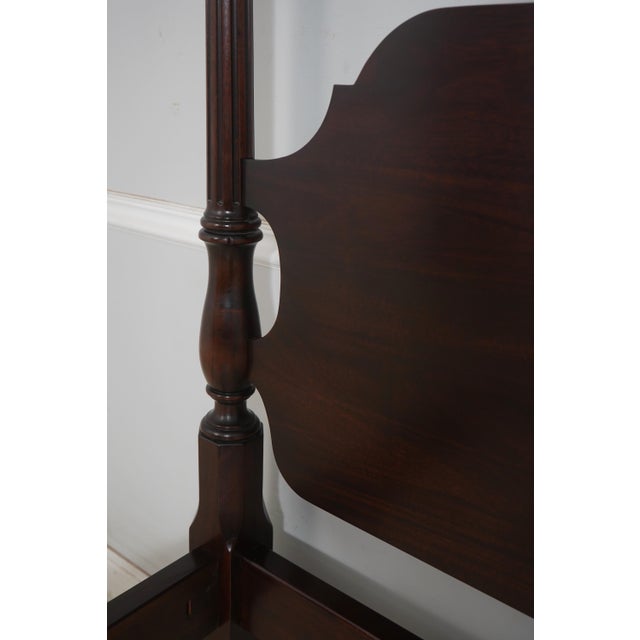Brown Stickley Queen Size Mahogany Canopy Poster Bed For Sale - Image 8 of 18