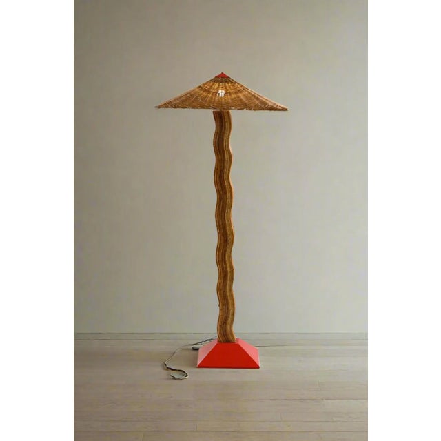 Modernist 'Pallete' Floor Lamp Red For Sale - Image 6 of 6