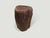 Andrianna Shamaris Modern Organic Charred Teak Wood Tall Side Table For Sale - Image 4 of 6