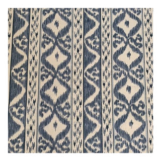 Cowtan Tout Rapallo Blue Screen Print Linen Fabric 2 3/4 Yards For Sale