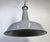 Large British Industrial Grey Enamel Factory Pendant Lamp from Benjamin, 1960s For Sale - Image 6 of 18