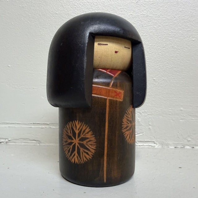 Vintage Gunma Kokeshi Little Girl by Sansaku Sekiguchi, 1970s For Sale - Image 6 of 8