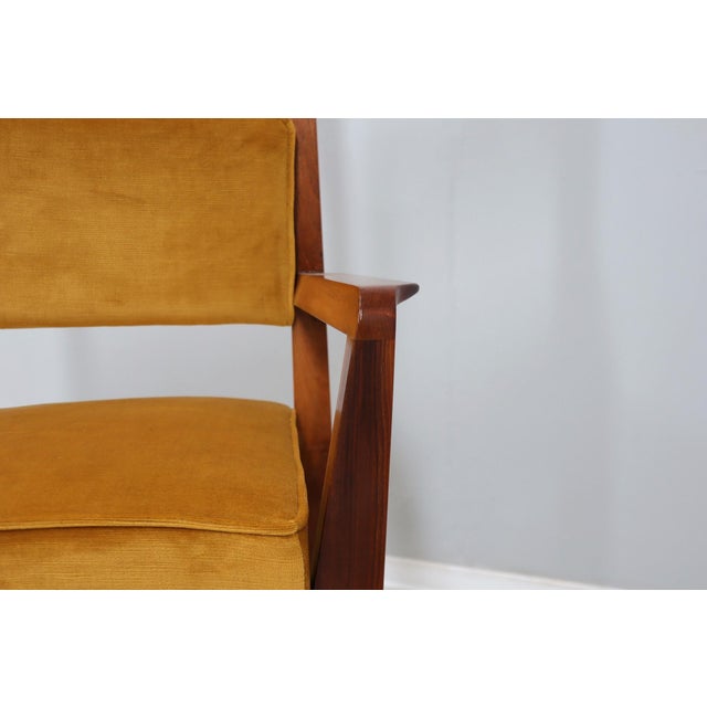 Brown Mid-Century Italian High Back Chair attributed to BBPR, 1950s For Sale - Image 8 of 11