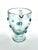 Mexican Aqua Blue Confetti Raised Pebble Mexican Hand Blown Glass Pitcher Jug For Sale - Image 4 of 7