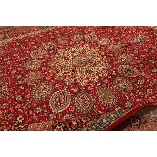 Hand-Knotted Middle Eastern Wool Rug For Sale - Image 6 of 10