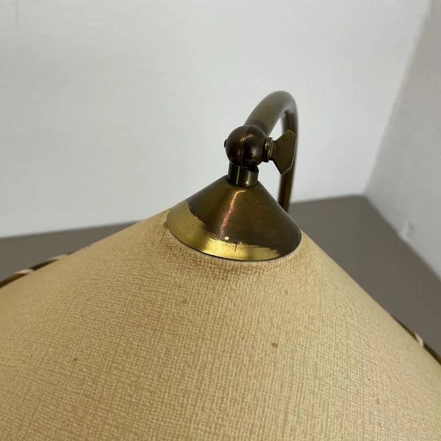 Metal Vintage German Bauhaus Brass and Paper Table Lamp from Pitt Müller, 1950s For Sale - Image 7 of 18