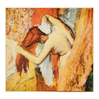 1950s After Edgar Degas "Woman Drying Herself", First Edition Full-Color Vintage Print For Sale