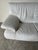 Natuzzi Italian Postmodern White Leather Loveseat For Sale - Image 4 of 12