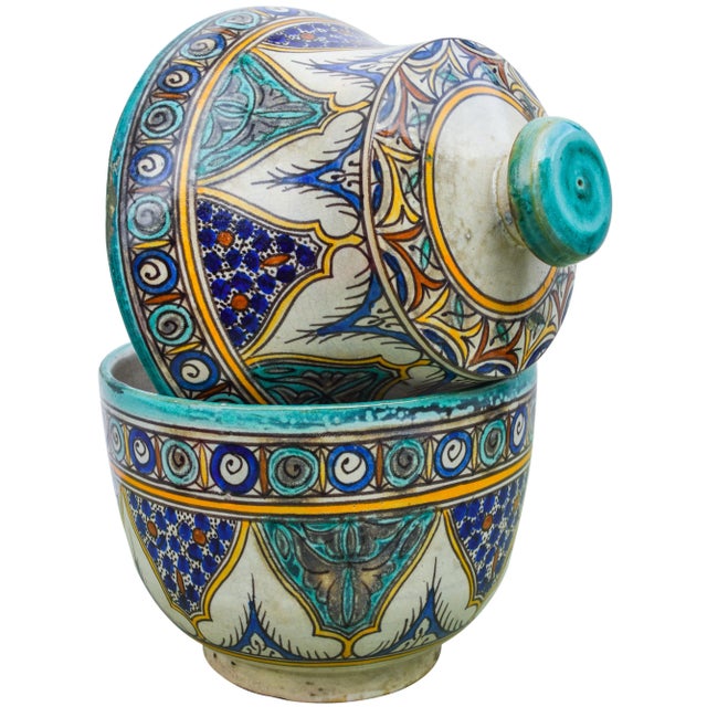 Antique Andalusian Ceramic Box For Sale - Image 9 of 12