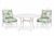 A refined outdoor dining table by Michael Taylor conceived with a sculptural bamboo-inspired metal base and a circular...