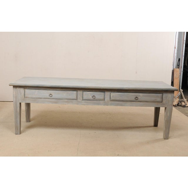 8.5 Ft Long Wood Console or Kitchen Island For Sale - Image 10 of 11