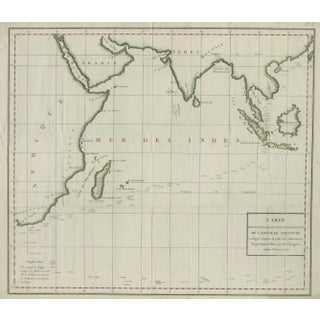 Map of Indian Ocean and Sumatra, 1783 For Sale