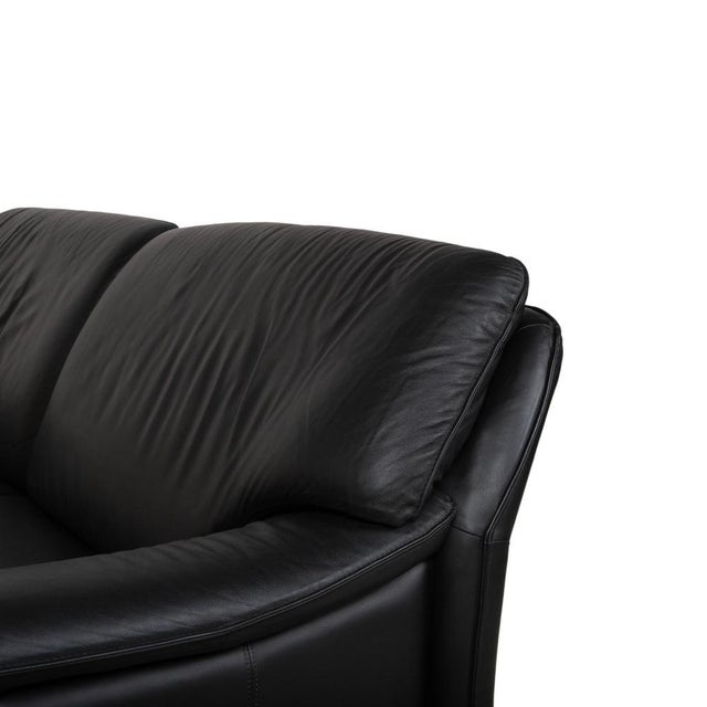 Atlanta 3-Seater Sofa in Black Leather from Laauser For Sale - Image 5 of 12