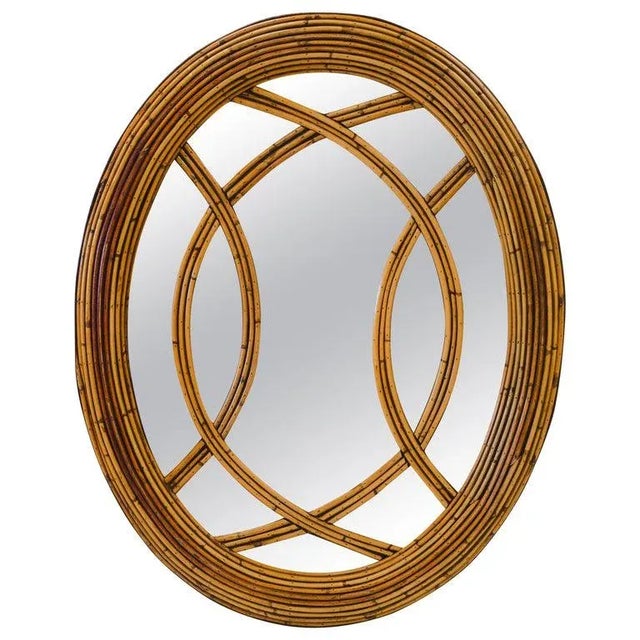 Mid Century Rattan Mirror For Sale - Image 10 of 10