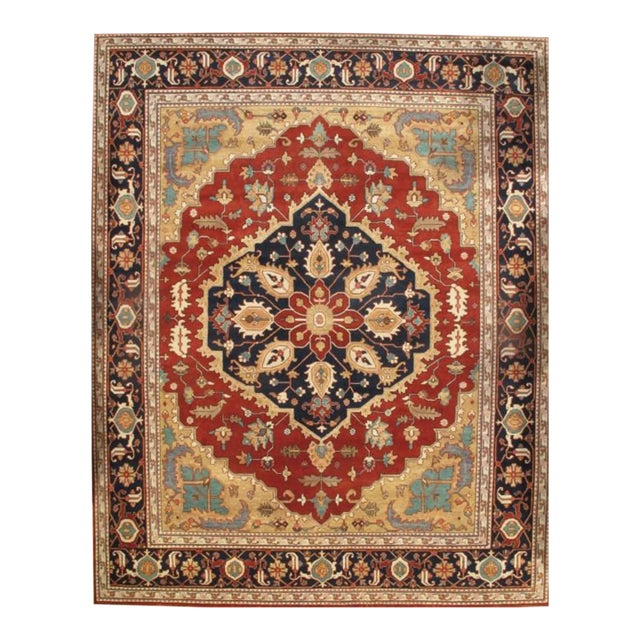 Rust Persian Serapi Design | Chairish