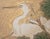 Tan "Egrets and Sparrow", C. 1950s Japanese Yamato-E Style Byobu Screen For Sale - Image 8 of 18