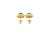 Metal 8.47 Carat Cabochon Emerald and Diamond Halo Stud Earrings - 2 Pieces For Sale - Image 7 of 7