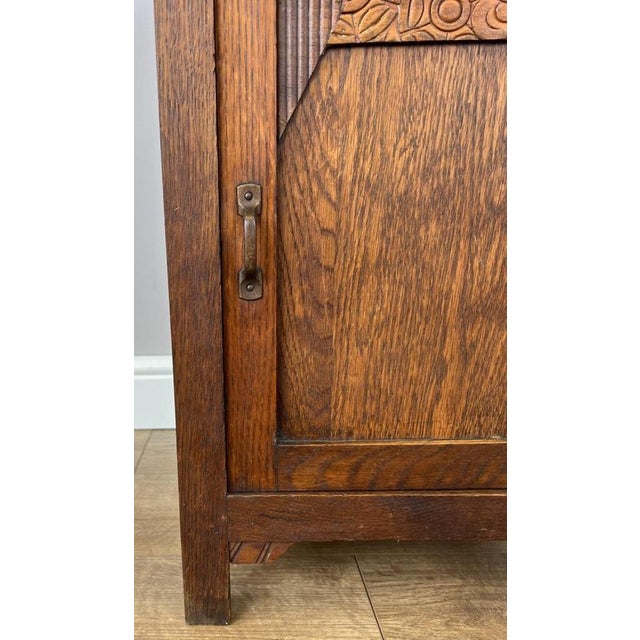 French Bedside Table with Marble Top For Sale - Image 5 of 12