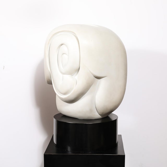 White Mid-Century White Marble Amorphic Sculpture Entitled 'In the Beginning' by Katz For Sale - Image 8 of 11