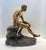 Bronze Nude Mercury Figural Sculpture on sculpted marble base.