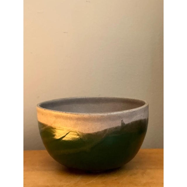 Vintage Glazed Studio Pottery Bowl For Sale - Image 11 of 12