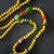Colorful Nepal Mantra Pendant Yellow Beaded Long Necklace For Sale - Image 4 of 17