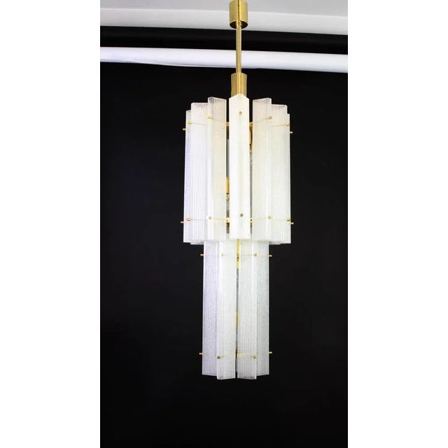 Large German Murano Ice Glass Pendant from Limburg, 1970s For Sale - Image 9 of 12