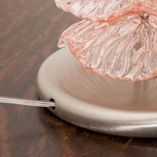 Table Lamp with Artistic Glass of Murano Ambrati and Brushed Metal Structure, Italy, 2000s For Sale - Image 9 of 11