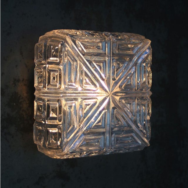 Mid-Century Wall or Ceiling Lamp. Metal base with clear glass. 1960-1970 1x E27 / E26 Up to 250V (Europe/UK Standard).The...