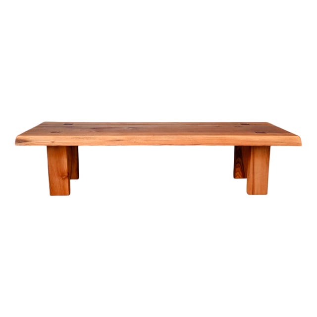 Vintage Brutalist T08 Elm Coffee Table by Pierre Chapo, 1960s For Sale