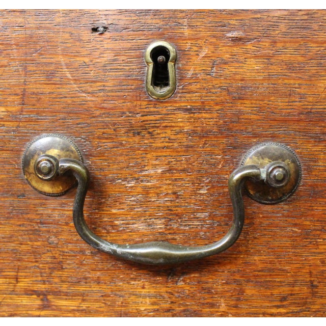 Circa 1765-80 English George III Period Oak Mule Chest For Sale - Image 10 of 10