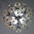 1980s 1980s Wonderful Gold and Transparent Murano Glass Ceiling Light Flower For Sale - Image 5 of 13