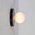 Globe Sconce Black, 3 Inches Glass Globe, by Research.Lighting, Modern, Minimal For Sale - Image 4 of 7