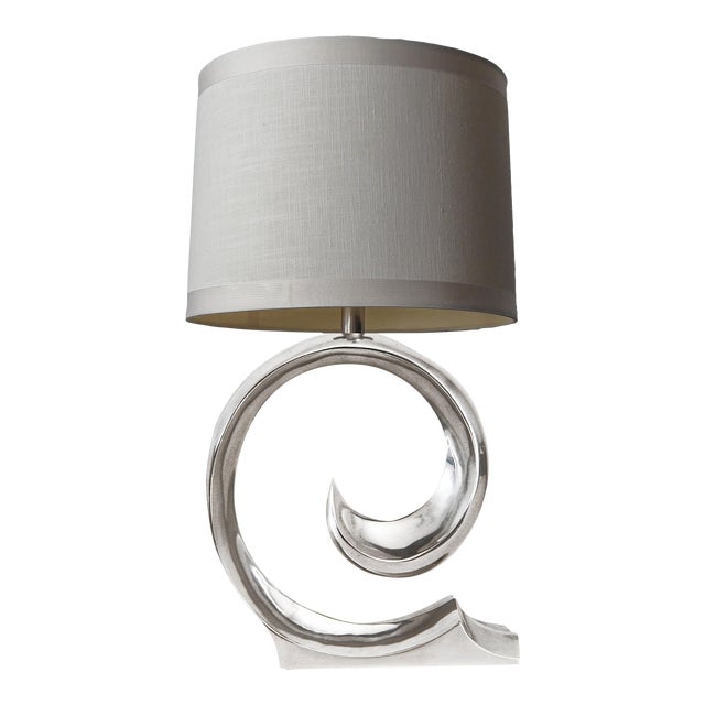 Rare Chrome Pierre Cardin Table Lamp by Erwin Lambeth For Sale