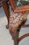 Fine Carved Walnut Verdi Green Marble Top Console Table With Stretcher Base For Sale - Image 12 of 13