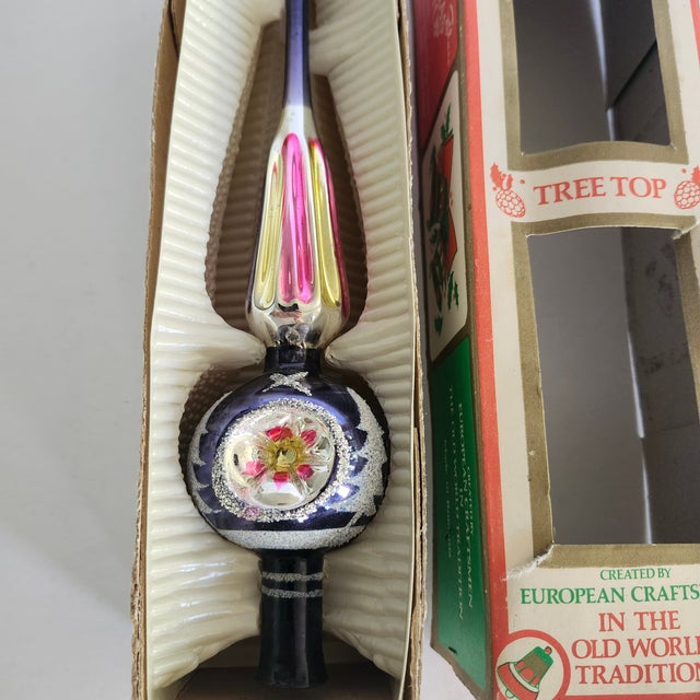 Add to your collection of lovely vintage Christmas tree toppers/finials. Part of a collection on your mantle, (stands can...