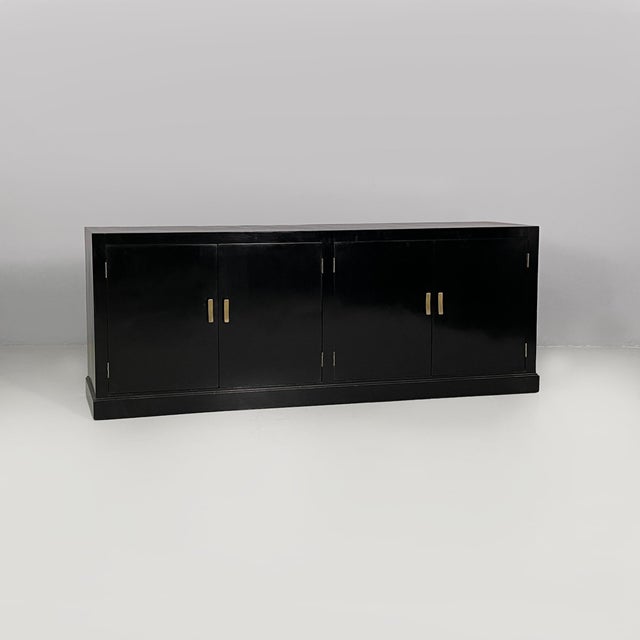 Italian Art Deco Sideboard in Black Wood, 1930s For Sale - Image 16 of 16