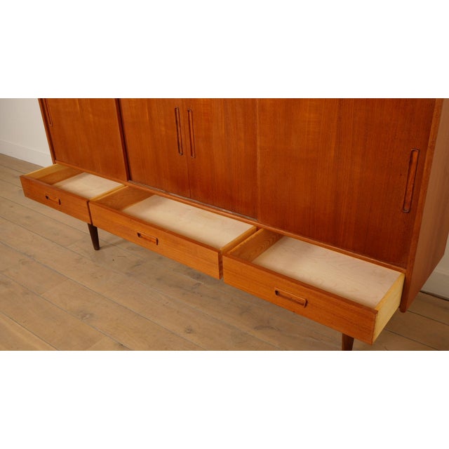 Vintage Danish Highboard in Teak For Sale - Image 12 of 14