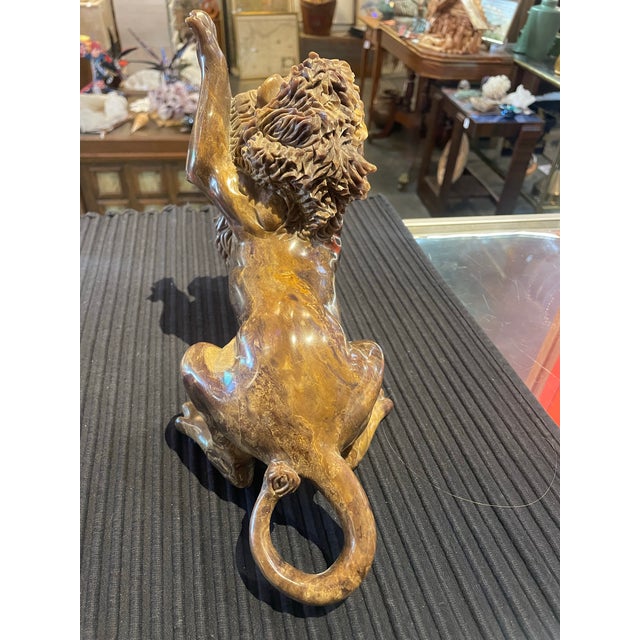 South African Verdite Stone Carving Lion Sculpture Signed 10.5" For Sale In Phoenix - Image 6 of 7