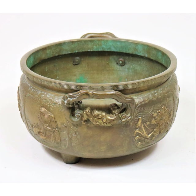 Metal 19th Century Japanese Bronze Jardinière For Sale - Image 7 of 11