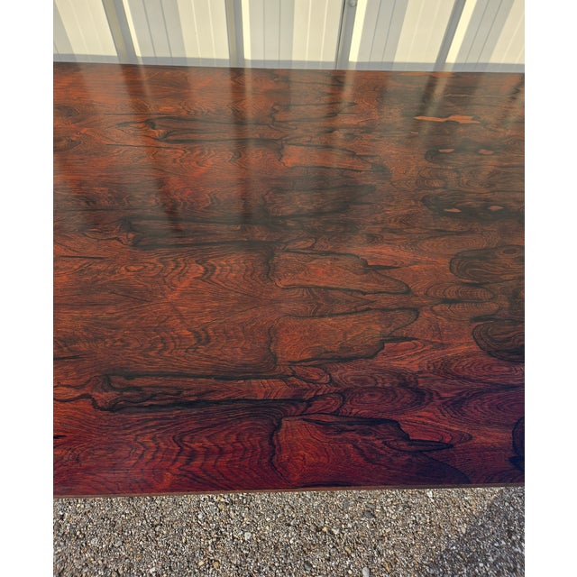 Wood Vintage Rosewood Dining Table For Sale - Image 7 of 9