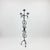 Hand Forged Wrought Iron Floor Candelabra 44.5″ (113cm) Antique Copper Patina 3-Arm Scroll Design Candle Holder Rustic Fireplace Decor For Sale - Image 6 of 6