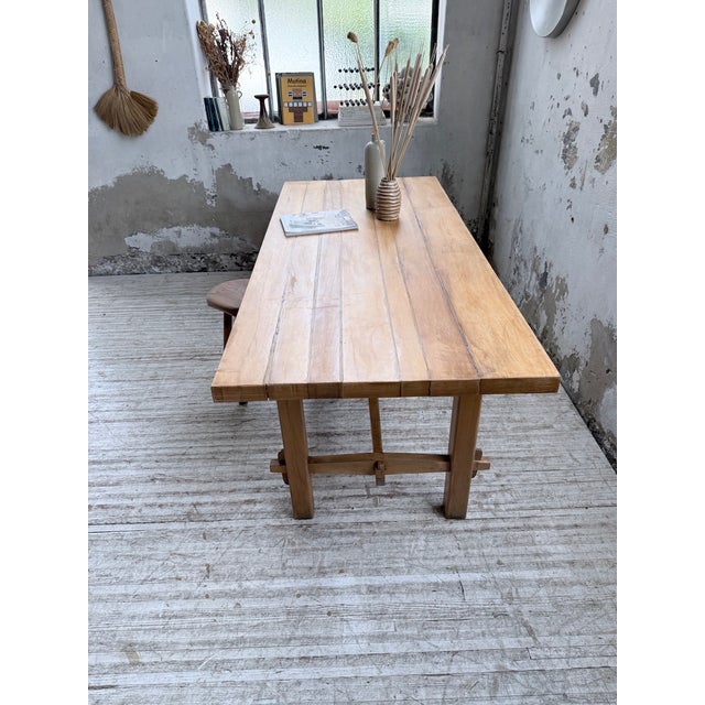1950s Mountain Dining Table in Beech, 1950s For Sale - Image 5 of 18